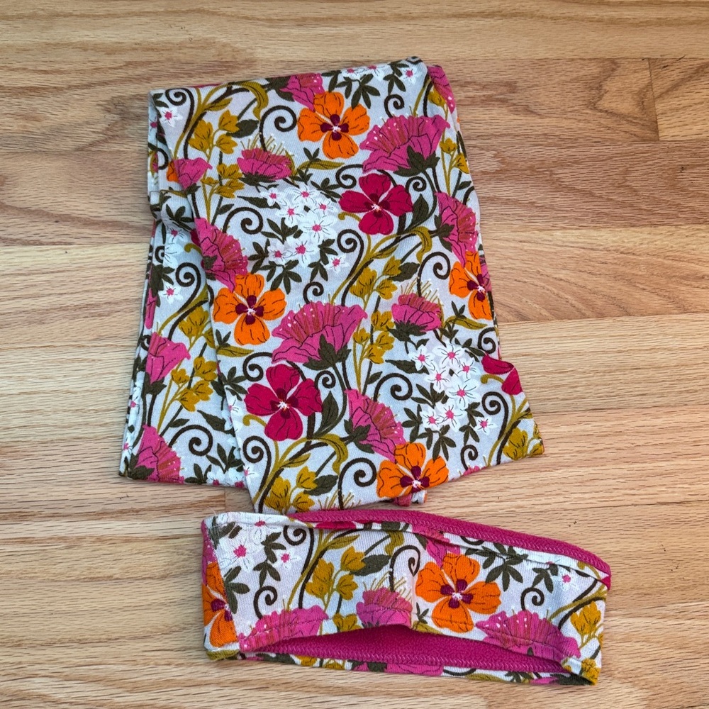 Vera Bradley Floral Scarf with Pink and Orange Accents